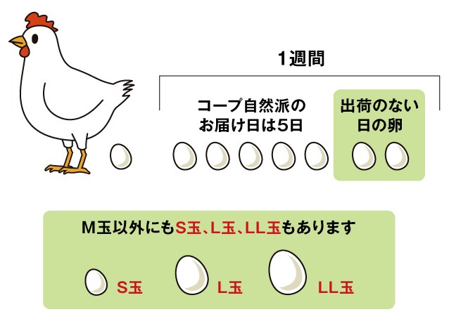 コープ自然派の産直たまご１週間